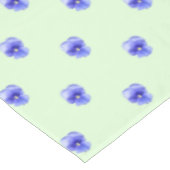 Blue Pansy on Mint - Tablecloth Tischdecke (Schrägansicht)