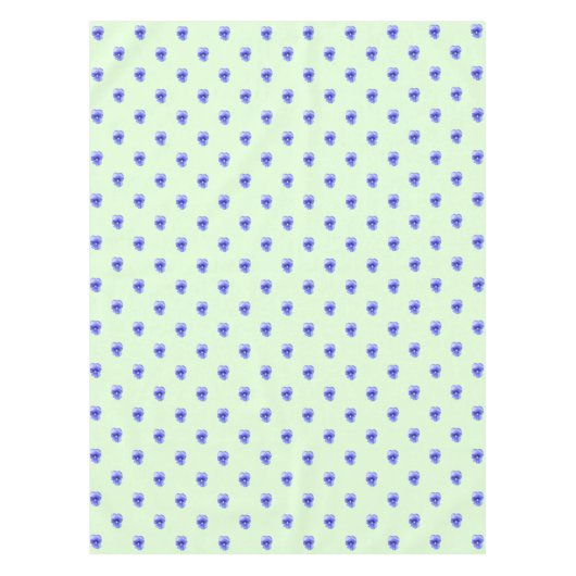 Blue Pansy on Mint - Tablecloth Tischdecke (Vorderseite)