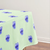 Blue Pansy on Mint - Tablecloth Tischdecke (Beispiel)