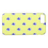 Blue Pansy on Yellow - Phone Case (Rückseite (Horizontal))
