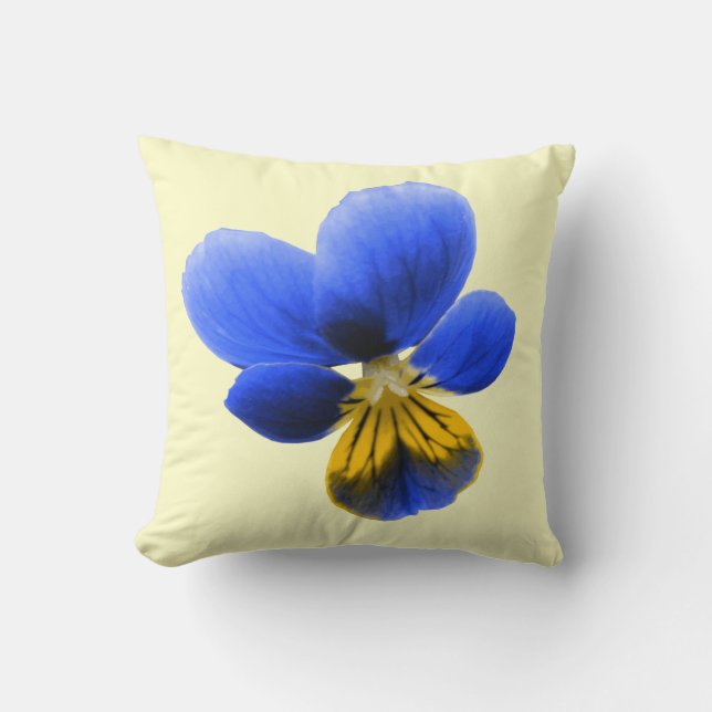 Blue Pansy Pillow Kissen (Vorderseite)