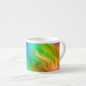 Blue Pansy Wavy Texture Espressotasse (Vorderseite Rechts)