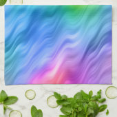 Blue Pansy Wavy Texture Geschirrtuch (Gefaltet)