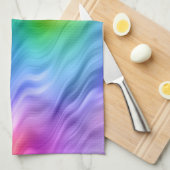 Blue Pansy Wavy Texture Geschirrtuch (Viertel Falte)