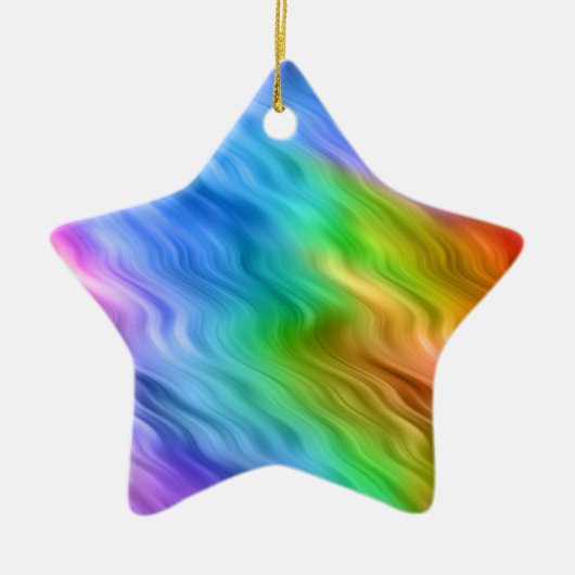 Blue Pansy Wavy Texture Keramikornament (Vorne)