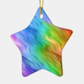 Blue Pansy Wavy Texture Keramikornament (Links)