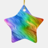 Blue Pansy Wavy Texture Keramikornament (Hinten)