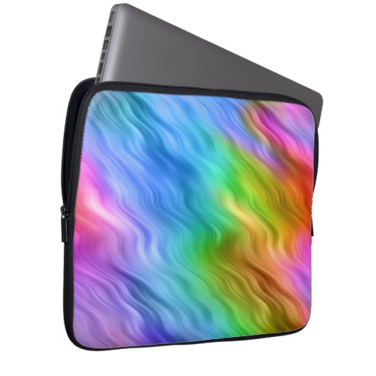 Blue Pansy Wavy Texture Laptopschutzhülle (Vorne Rechts)