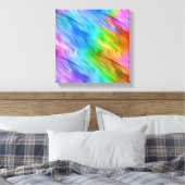 Blue Pansy Wavy Texture Leinwanddruck (Insitu (Schlafzimmer))