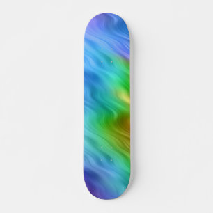 Blue Pansy Wavy Texture Skateboard
