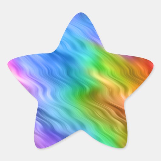 Blue Pansy Wavy Texture Stern-Aufkleber (Vorderseite)