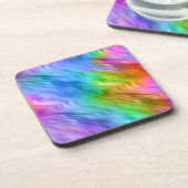 Blue Pansy Wavy Texture Untersetzer (Linke Seite)
