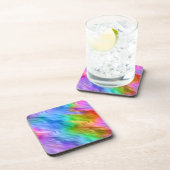 Blue Pansy Wavy Texture Untersetzer (Rechte Seite)