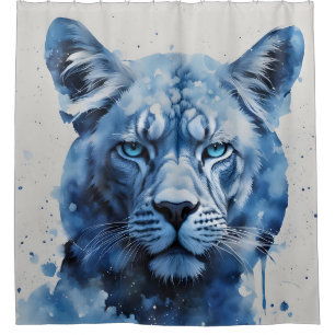 Blue Panther Duschvorhang