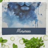 Blue Panther Geschirrtuch (Gefaltet)