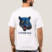 Blue Panther Head Silhouette T-Shirt (Rückseite)