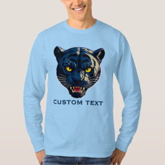 Blue Panther Head Silhouette T-Shirt