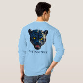 Blue Panther Head Silhouette T-Shirt (Schwarz voll)