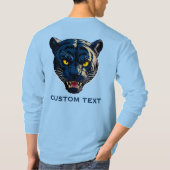 Blue Panther Head Silhouette T-Shirt (Rückseite)