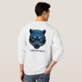 Blue Panther Head Silhouette T-Shirt (Schwarz voll)