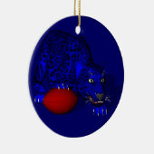 Blue Panther Keramik Ornament (Rechts)