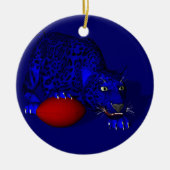 Blue Panther Keramik Ornament (Vorne)