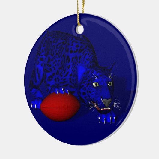 Blue Panther Keramik Ornament (Links)
