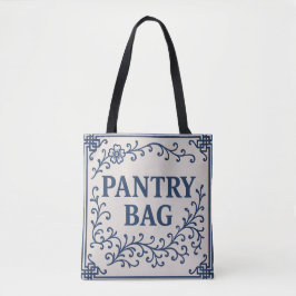 "BLUE PANTRY BAG" - CHINOISERIE TOTE TASCHE