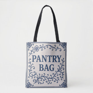 "BLUE PANTRY BAG" - CHINOISERIE TOTE TASCHE