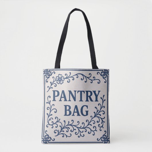 "BLUE PANTRY BAG" - CHINOISERIE TOTE TASCHE (Vorderseite)