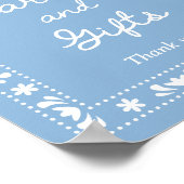 Blue Papado Cards and Gifts Zeichen Poster (Ecke)