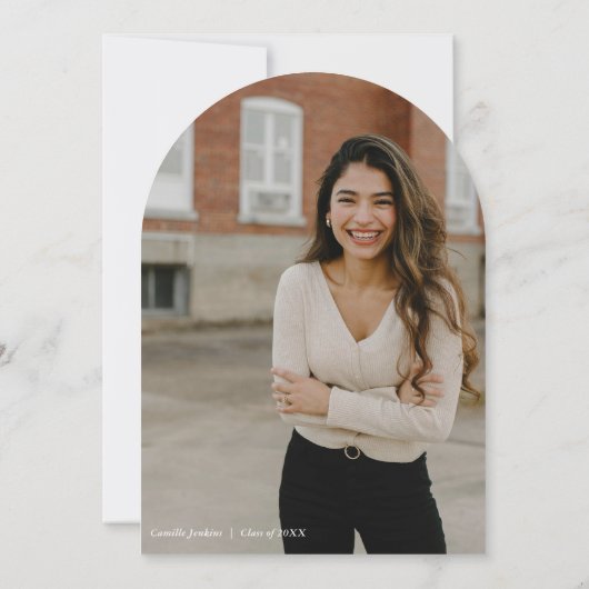 Blue Papel Picado Foto Abschluss Einladung (Rückseite)