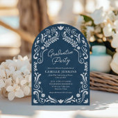 Blue Papel Picado Foto Abschluss Einladung