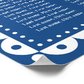 Blue Papel Picado Hochzeitszeichen Poster (Ecke)