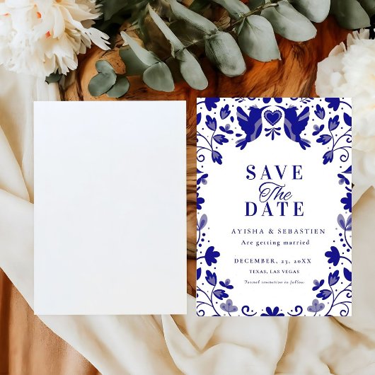 Blue Papel Picado Inspiriert Hochzeit Save The Date