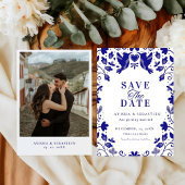 Blue Papel Picado Inspiriert Hochzeit Save The Date