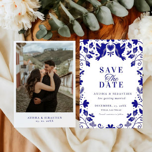 Blue Papel Picado Inspiriert Hochzeit Save The Date