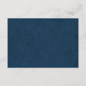 Blue Papel Picado Mexiko Hochzeitsdetails Begleitkarte (Rückseite)