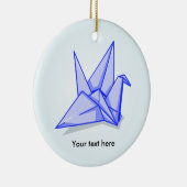 Blue Paper Crane Keramikornament (Rechts)