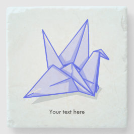 Blue Paper Crane Steinuntersetzer