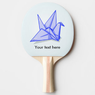 Blue Paper Crane Tischtennis Schläger