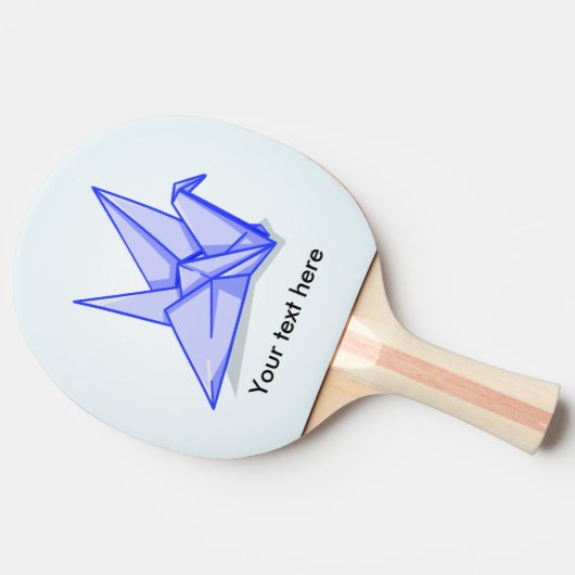 Blue Paper Crane Tischtennis Schläger (Seitenansicht)