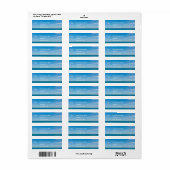 Blue Paradise Wedding Address Labels (Vorne)