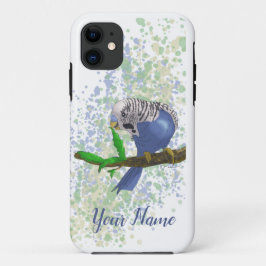 Blue Parakeet Snaking auf Blätter Case-Mate iPhone Hülle