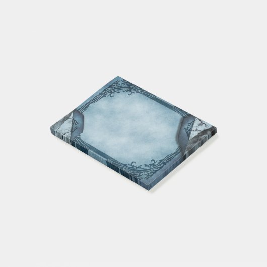 Blue Parchment Gothic Post-it Klebezettel (angewinkelt)