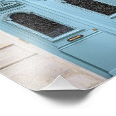 Blue Paris Door Fotodruck (Ecke)