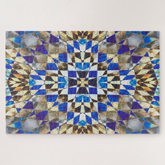 Blue Parquet Puzzle (Horizontal)