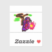 Blue parrot  aufkleber (Blatt)