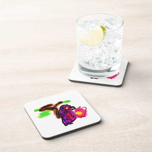 Blue parrot  getränkeuntersetzer (Rechte Seite)