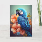 "Blue Parrot Grußkarten Karte (Vorderseite)
